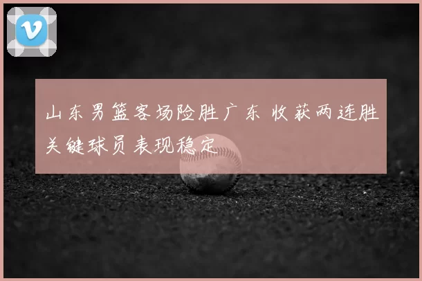 山东男篮客场险胜广东 收获两连胜关键球员表现稳定